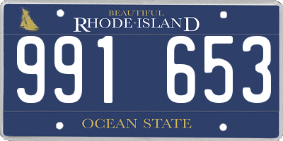 RI license plate 991653