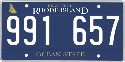 RI license plate 991657