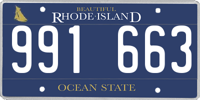 RI license plate 991663