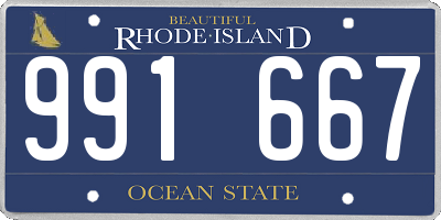 RI license plate 991667