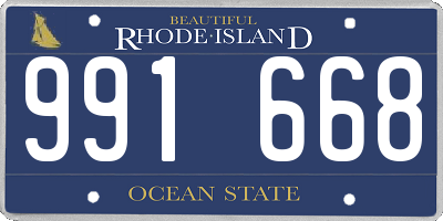 RI license plate 991668