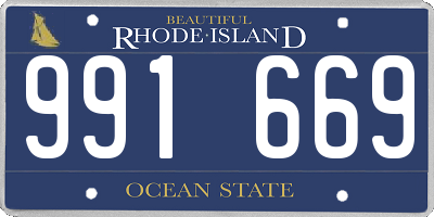 RI license plate 991669