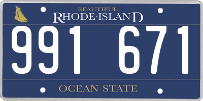 RI license plate 991671