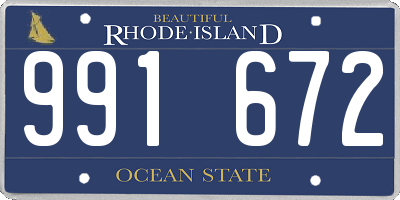 RI license plate 991672