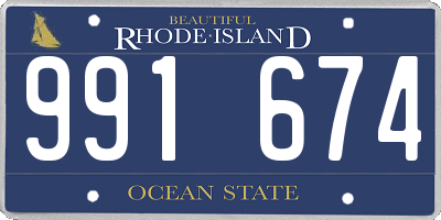 RI license plate 991674