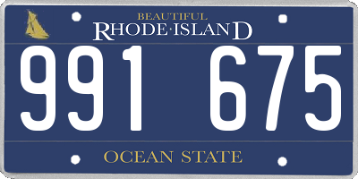 RI license plate 991675