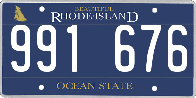 RI license plate 991676