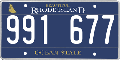 RI license plate 991677