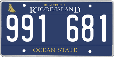 RI license plate 991681