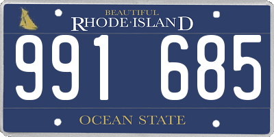 RI license plate 991685
