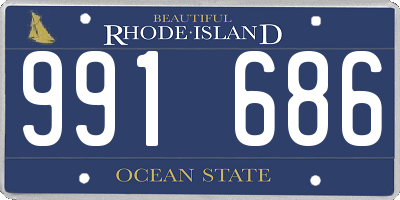 RI license plate 991686