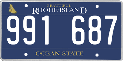 RI license plate 991687