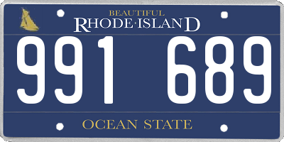 RI license plate 991689