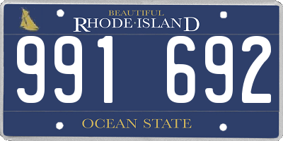 RI license plate 991692