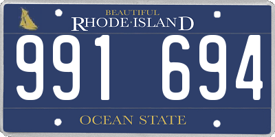 RI license plate 991694