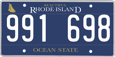 RI license plate 991698