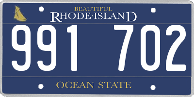 RI license plate 991702