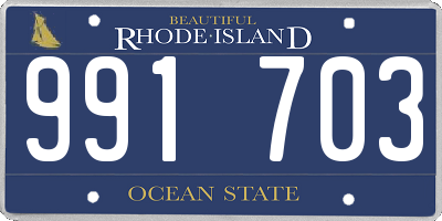 RI license plate 991703