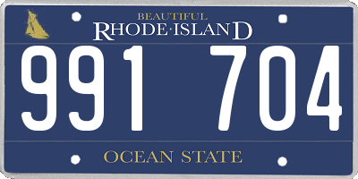 RI license plate 991704
