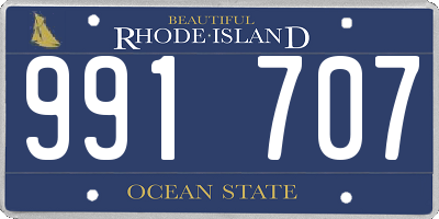 RI license plate 991707