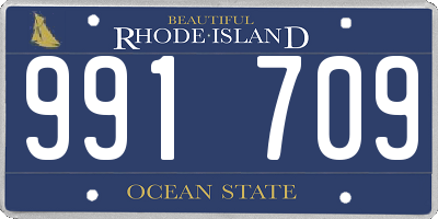 RI license plate 991709