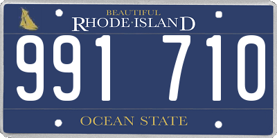 RI license plate 991710