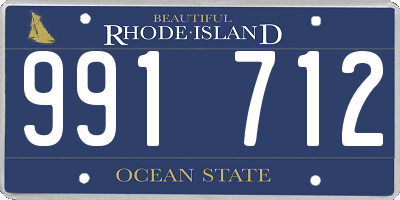 RI license plate 991712