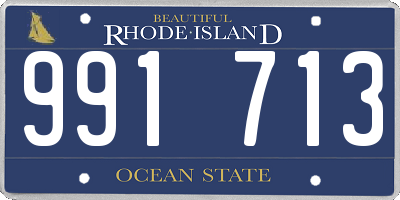 RI license plate 991713