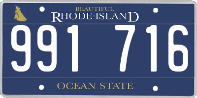 RI license plate 991716