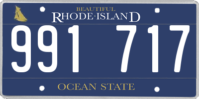 RI license plate 991717