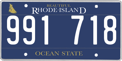 RI license plate 991718