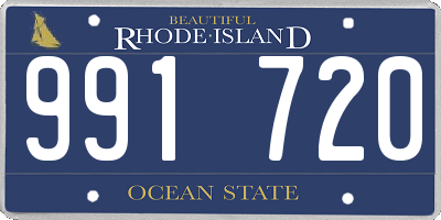 RI license plate 991720