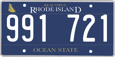 RI license plate 991721