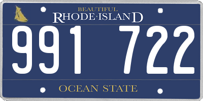 RI license plate 991722