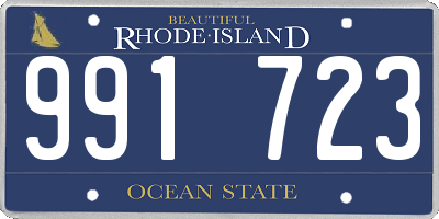 RI license plate 991723