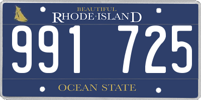 RI license plate 991725