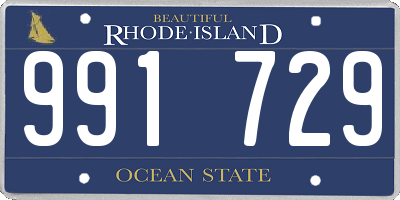 RI license plate 991729