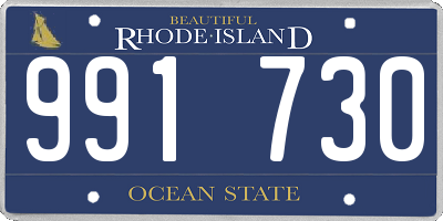 RI license plate 991730