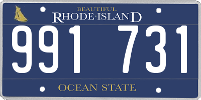 RI license plate 991731