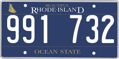 RI license plate 991732