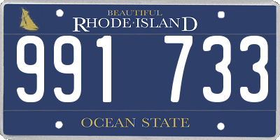 RI license plate 991733