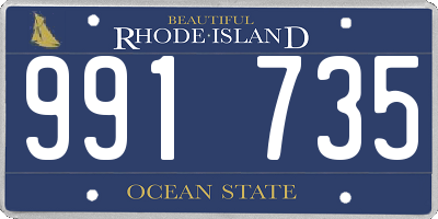 RI license plate 991735