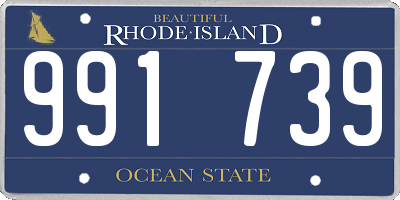 RI license plate 991739