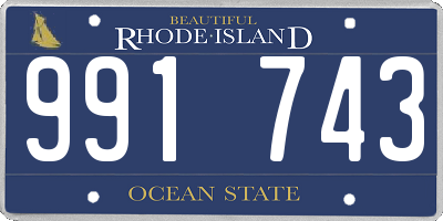 RI license plate 991743