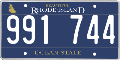 RI license plate 991744