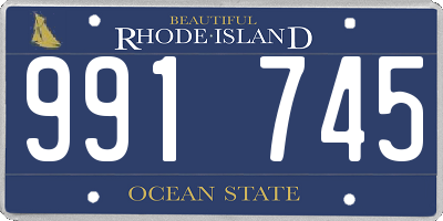 RI license plate 991745