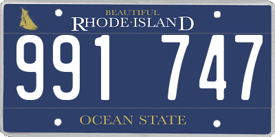 RI license plate 991747