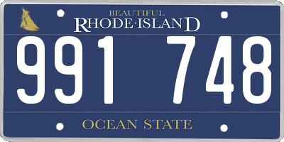 RI license plate 991748