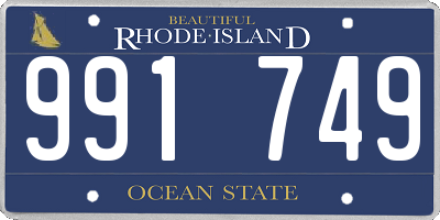 RI license plate 991749