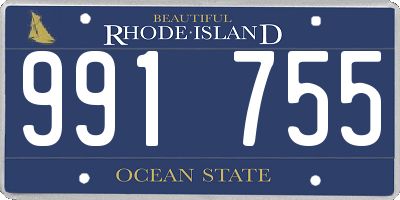 RI license plate 991755